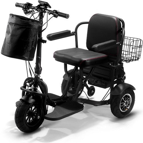 901 motor sports Folding Mobility Electric Trike 48v 1000w Dual Motor Lithium Black