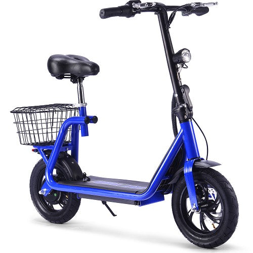 901 motor sports metro36v 500w lithium electric scooter blue